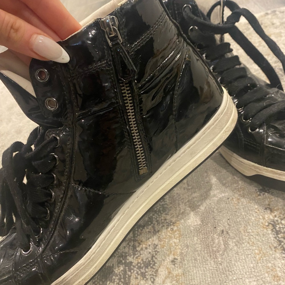 Prada Patent Leather High Top Sneaker - Picture 5 of 5